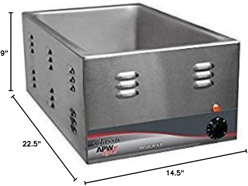 APW WYOTT 3D-W3VI-120 22 qt Classic Countertop Food Warmer - 22 1/16" L x 14" 1/16" W x 9 3/4" H