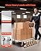 VEVOR Heavy Duty Platform Truck, 2000 LBS Steel Large Flatbed Cart with 360° Swivel Wheels & Brakes, Foldable Platform Hand Push Truck Dolly for Easy Storag/Groceries/Garage/Warehouse (36