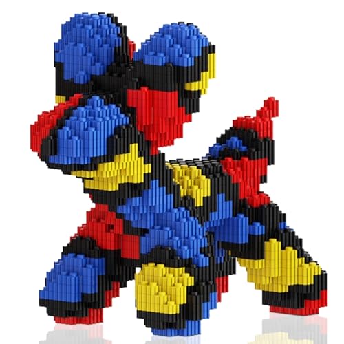 Balloon Dog Micro Building Blocks Set,DIY Unique Decoration Home,2000 PCS Building Bricks Compatible with Lego, Perfect Creative DlY Gift (Black)
