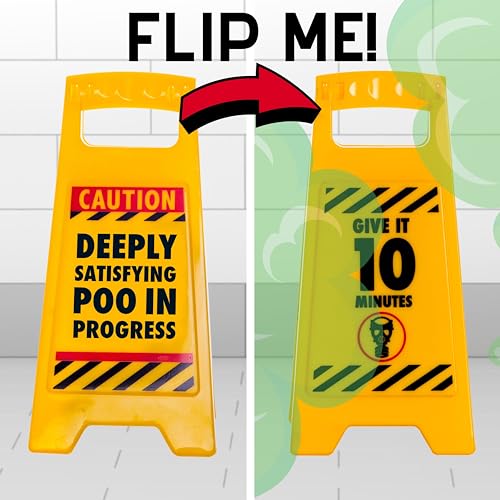 Boxer Gifts Satisfying Poo Warning Sign – Gag Gifts for Men – Funny Husband Gift – Joke Boyfriend White Elephant - Image 3