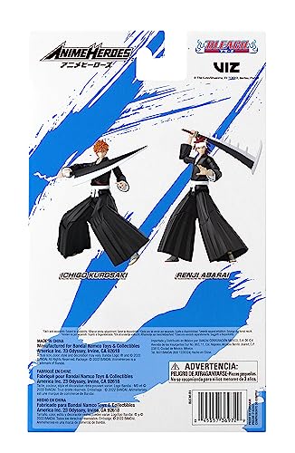 BANDAI - Anime Heroes - Bleach - Figurine Anime Heroes 17 cm - Abarai Renji - Licence Officielle Bleach - Figurine d'action articulée Renji - 36972
