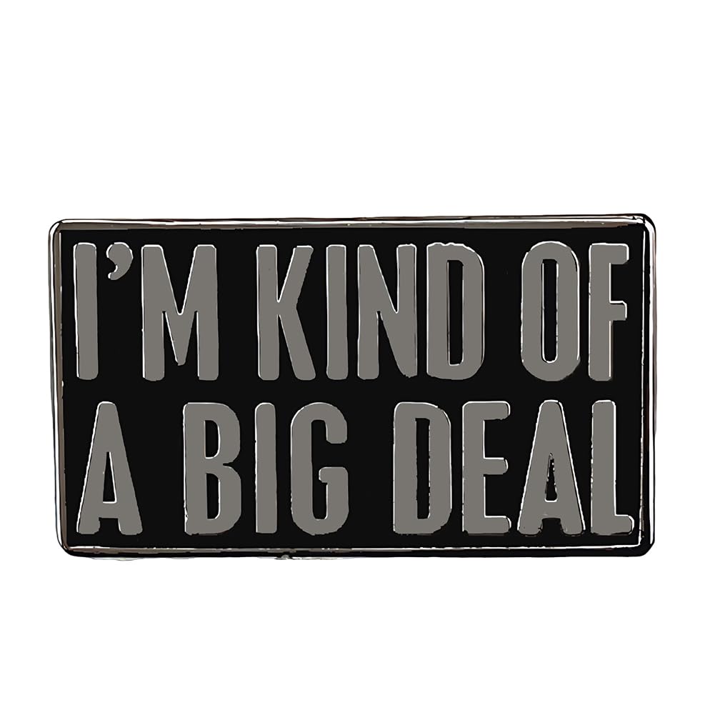Ficsowy "I'm Kind Of A Big Deal" Novelty Humorous Enamel Pin - Confidence Badge- Fun Letter Brooch for Jackets, Bags, and Hats