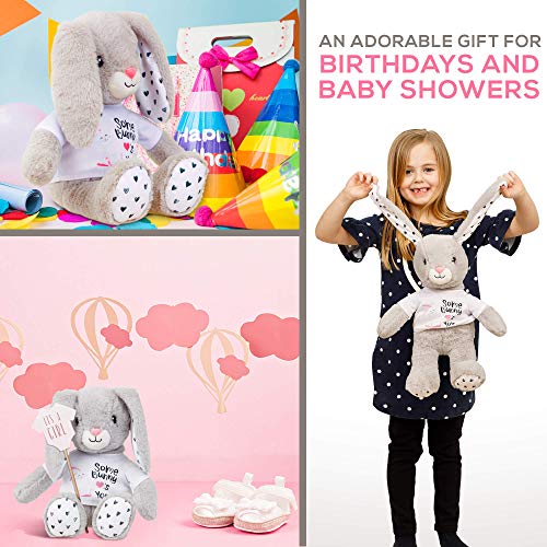 Rabbit stuffed animal - The Original "Some Bunny Love's You" Large Bunny Plush Animals Toy. bunnie gifts w/ removable shirt for Birthdays, Valentines or Christmas. Cute, Fun, Soft, and Gift Wrapped!