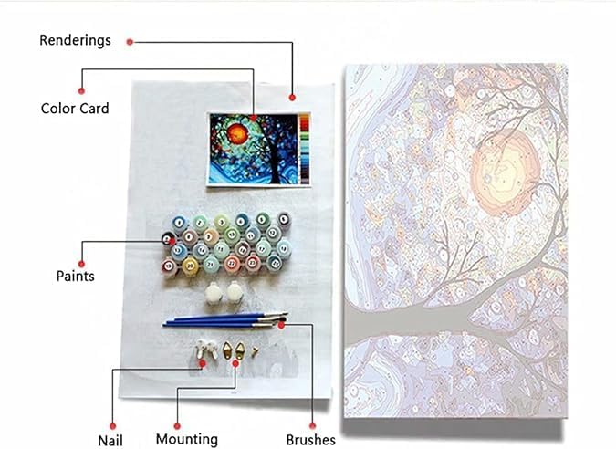 Miniatura 4 de Kit de pintura por números para adultos, pintura por números, pintura por números para niños, kits de pintura por números para adultos y