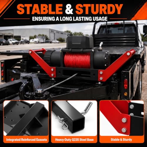 Image of TRUSOON Rigid Winch Cradle Mount, 2-Inch Hitch, for 8000-15000 lb Winches