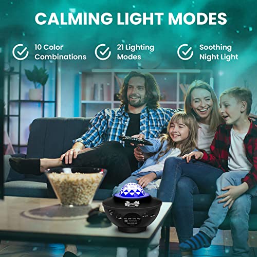 Led Planetarium Star Projector Night Light With Ocean Wave And Starlight Modes — Projector With Speaker, Usb Port And Sound Activated Mode — Galaxy Night Light For The Bedroom For Kids And Adults #TOP1