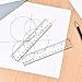 Unjoo Clear Plastic Ruler 6 Inch Straight Rulers, Shatterproof Ruler with Inches and Centimeters for School Classroom, Home, or Office (2pcs)