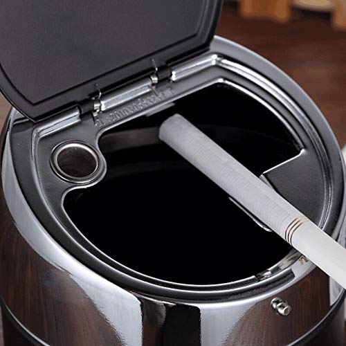 Asbakje RVS Asbak Groot Met Deksel opslag Asbak huis Woonkamer Slaapkamer Kantoor Bar Decoration voor Buiten Binnen - Image 4