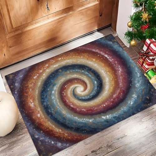 Microfibre absorbante tapis entrées extérieur design spirale géométrique - 4