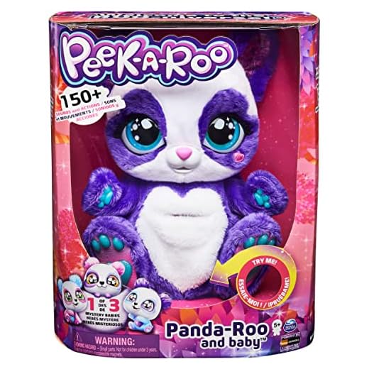 Sprechender Hamster Plüsch-Spielzeug Wiederholt was Sie Sagen Mimikry Haustier Elektronische Sprechende Aufzeichnung Stofftier Interaktives Spielzeug für Babys (hohe Qualität) (Khaki) 3 Peek-a-Roo Mama Panda und Baby - mit interaktivem Beutel
