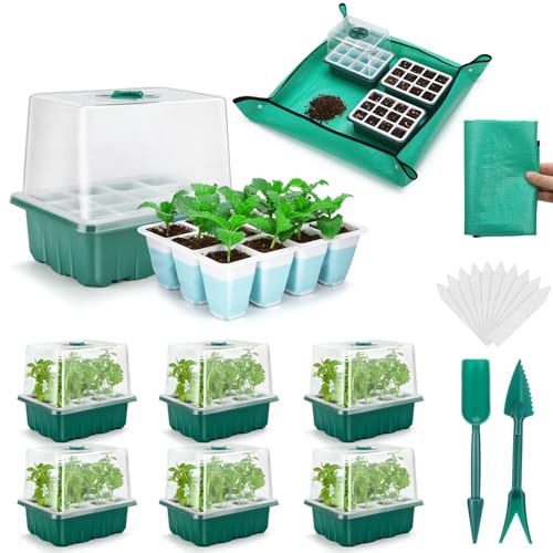 Hanaoyo 72-Cell Reusable Seed Starter Tray Kit