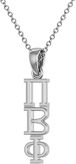 Pi Beta Phi Necklace 18" - Sterling Silver