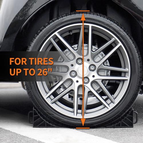 OULEME Wheel Chocks, Tire Chocks for RV Travel Trailer/Boat Trailer/Camper, Wheel Block Stopper with Handles, 4 Pack - Thumbnail 4