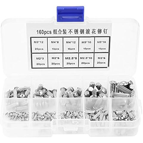 160pcs Hilitand Stainless Steel Rivets Kit Cover