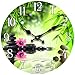 Wall Clock Glass Serene Scene Decorative 13 Inch Zen Theme Perfect Decor for Kitchen Bathroom Office Rustic Battery Operated Clocks Great Theme for Bedroom Peaceful Decoration Ticking Water