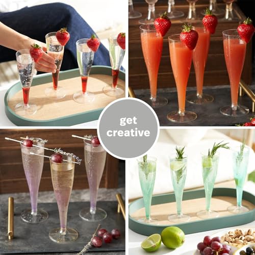 25 copas de champán de plástico desechables reutilizables de 170 ml de capacidad 5