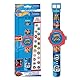 Lexibook, Hot Wheels, Uhr mit Verstellbarer Projektion und digitalem Display, 20 Hot Wheels-Bilder, für Kinder, Blau, DMW050HW