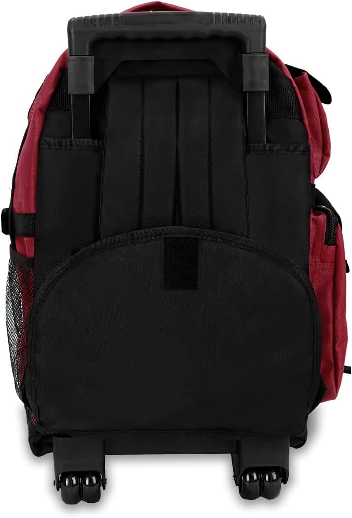 Everest Deluxe Wheeled Backpack, Burgundy, One Size,5045WH-BURG