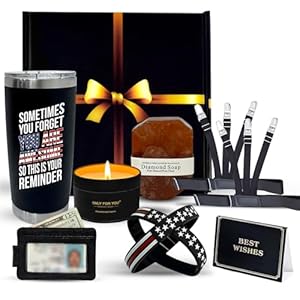 Birthday Gift Box for Men, Unique Personalized Birthday Gifts Set for Husband Colleagues Businessmen Police Officer Coworker