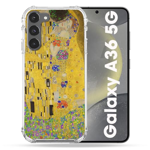 Coque Samsung A36 5G Cokitec antichoc avec motif artistique Le Baiser de Klimt