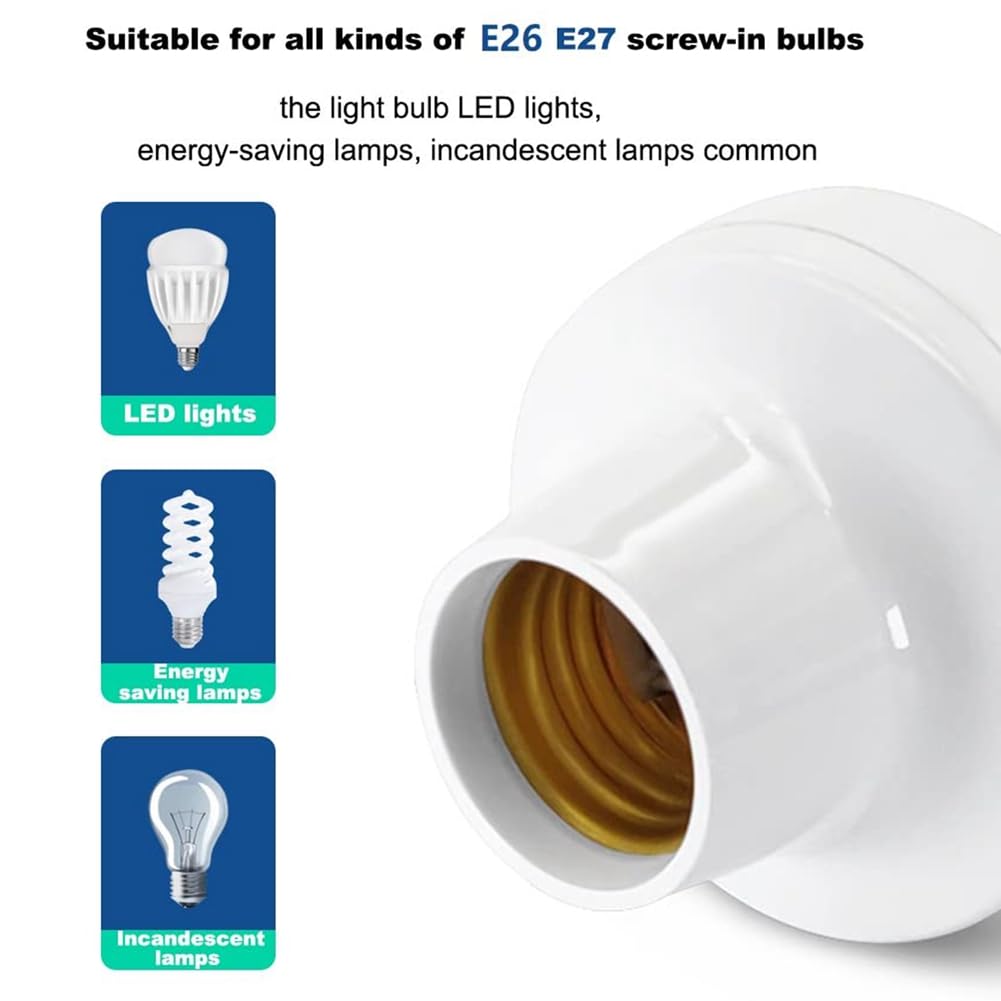 Portalampada per E27 Adattatore per Portalampada ZigBee Smart Light Holder In Metallo