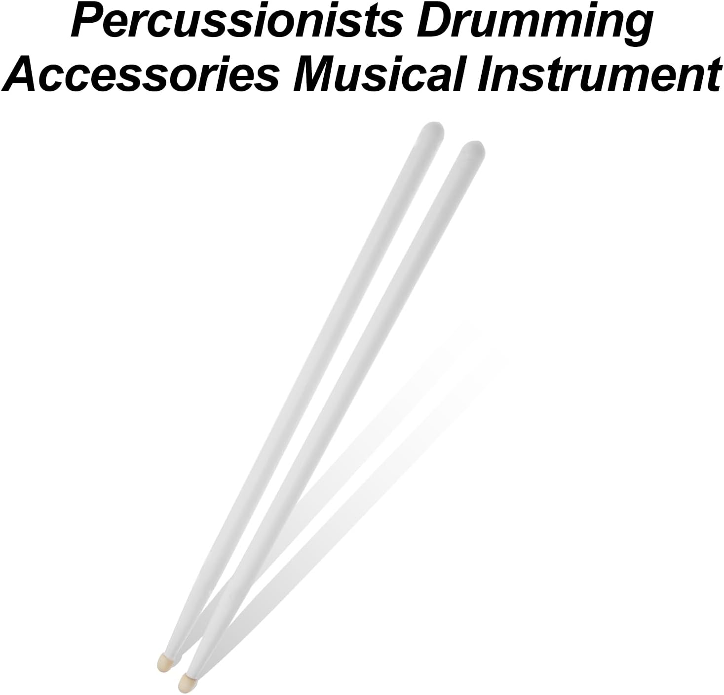 CashBeat 5A Maple Wood Drumsticks, White, Non-Slip Grip Drum Stick image 4