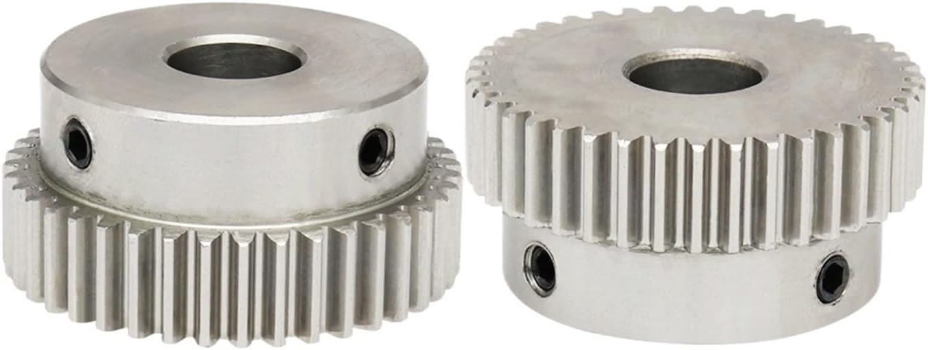 Industrial helical gear Gear Wheel 1M-43T/44T Bore Size 8/10/12 Mm 304 Steel Motor Gear Teeth Thickness 10 Mm Total Height 20 Mm (Size : 12 mm, Color : 44 Teeth)