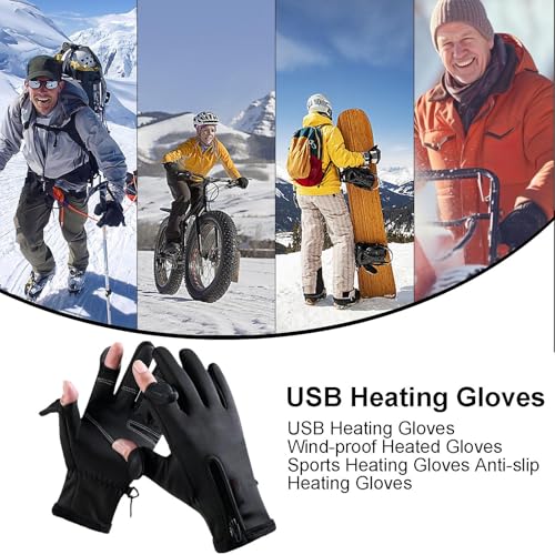 Gants chauffants homme coupe-vent et imperméables pour le cyclisme
