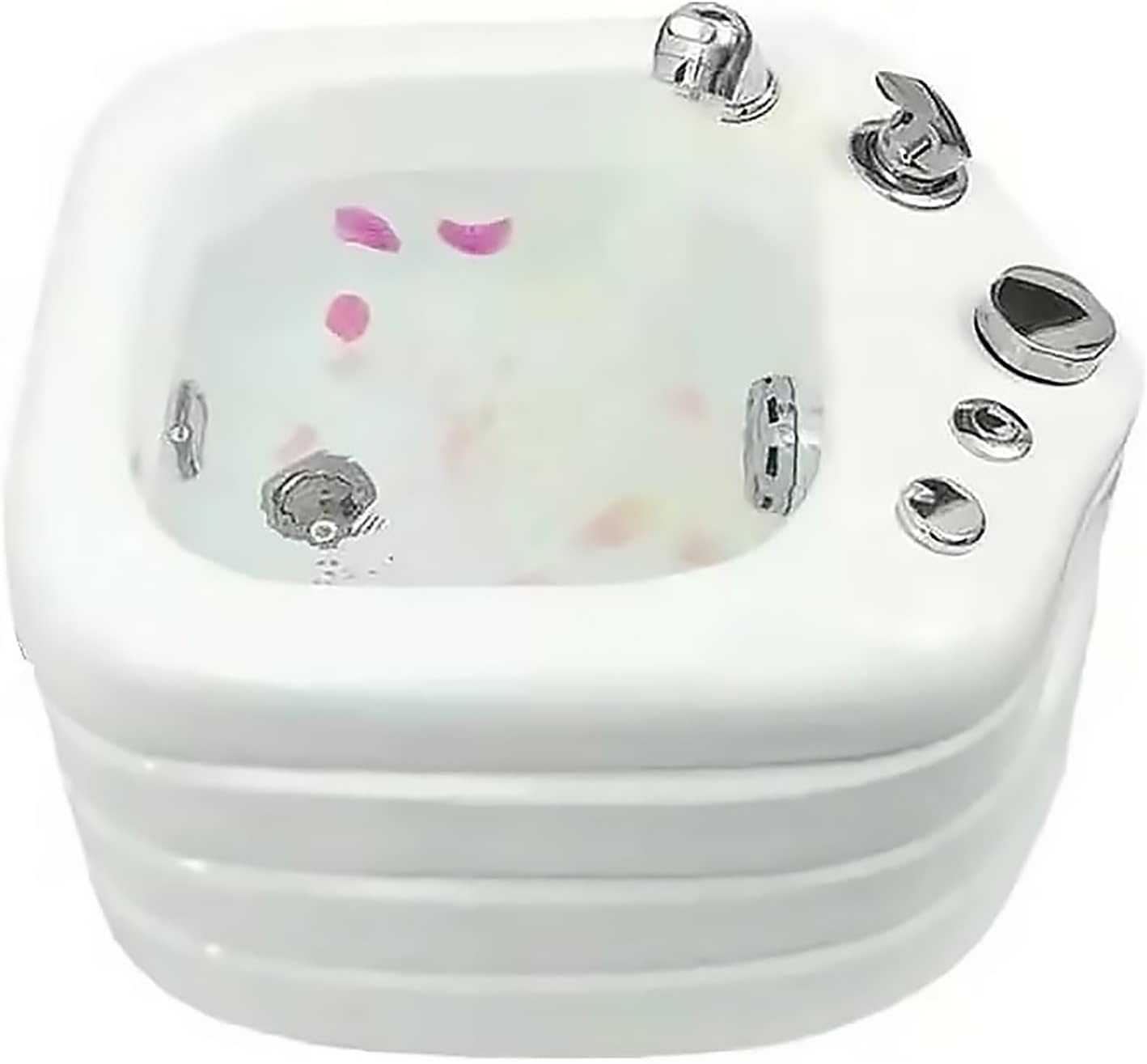 Foot Soaker with Pedicure Foot Rest Foot Massager Spa Massage Foot Bath Colorful Lamp Footbath Large Foot Massager Pedicure Spa Bathtub Special for Hotel Foot Bath Club (Size : Bath+Pedicure)