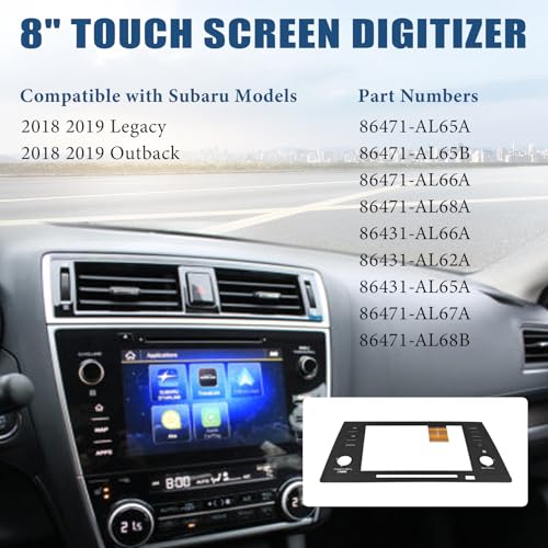 Image of 86471AL65A TEL /MAP Touch Screen Digitizer Replacement for Subaru Legacy Outback Radio Screen 2018 2019 86471AL65B 86471AL66A 86471AL68A