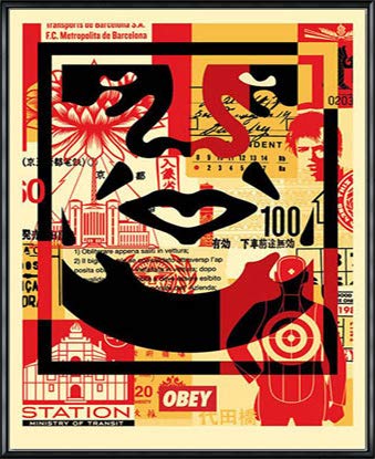 オベイミー 直筆サイン入り ポスター Amazon.co.jp: ポスター オベイ Obey Face 03 /手書きサイン入り 額装