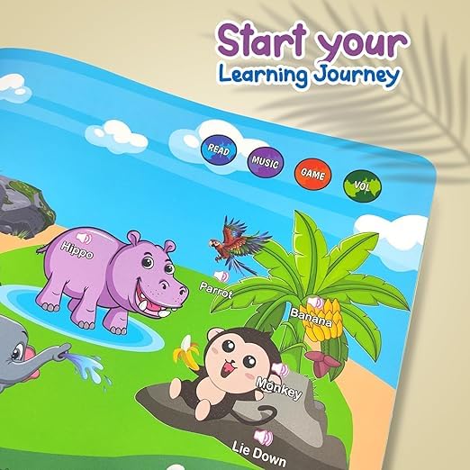Parv International HUF Interactive Sound Learning Book for Kids – Learn & Play English Educational Book with Music, Animals, Alphabet & Fun Activities Early Childhood Development 4
