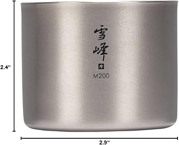 Amazon.com: Snow Peak Double Wall Titanium Stacking Mug M200, Grey