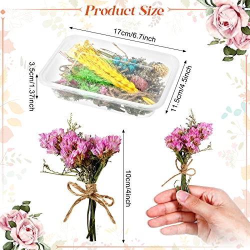 Mini ramos secos flores naturales Gypsophila 20 pcs miniatura 2