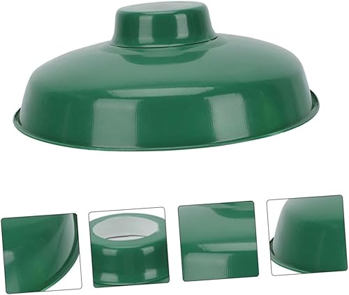 Miniatura 7 de Pantalla de lámpara colgante esmaltada vintage, cubierta de luz de techo, cubierta de luz de chimenea, pantalla retro de metal verde