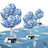 24pcs Airplane Theme Latex Balloons Airplane Cloud Balloons Airplane Party Decorations for Kids Boys