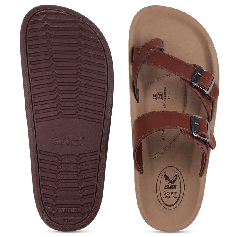 Image of Walkaroo Men's Comfortable Sandals|Adjustable Buckle Straps, Soft Cushion Footbed, Anti-Skid Textured Sole|Daily Wear, Casual Wear, Travel, Daily Wear, Casual Wear, Travel, office wear sandals- WGP53398