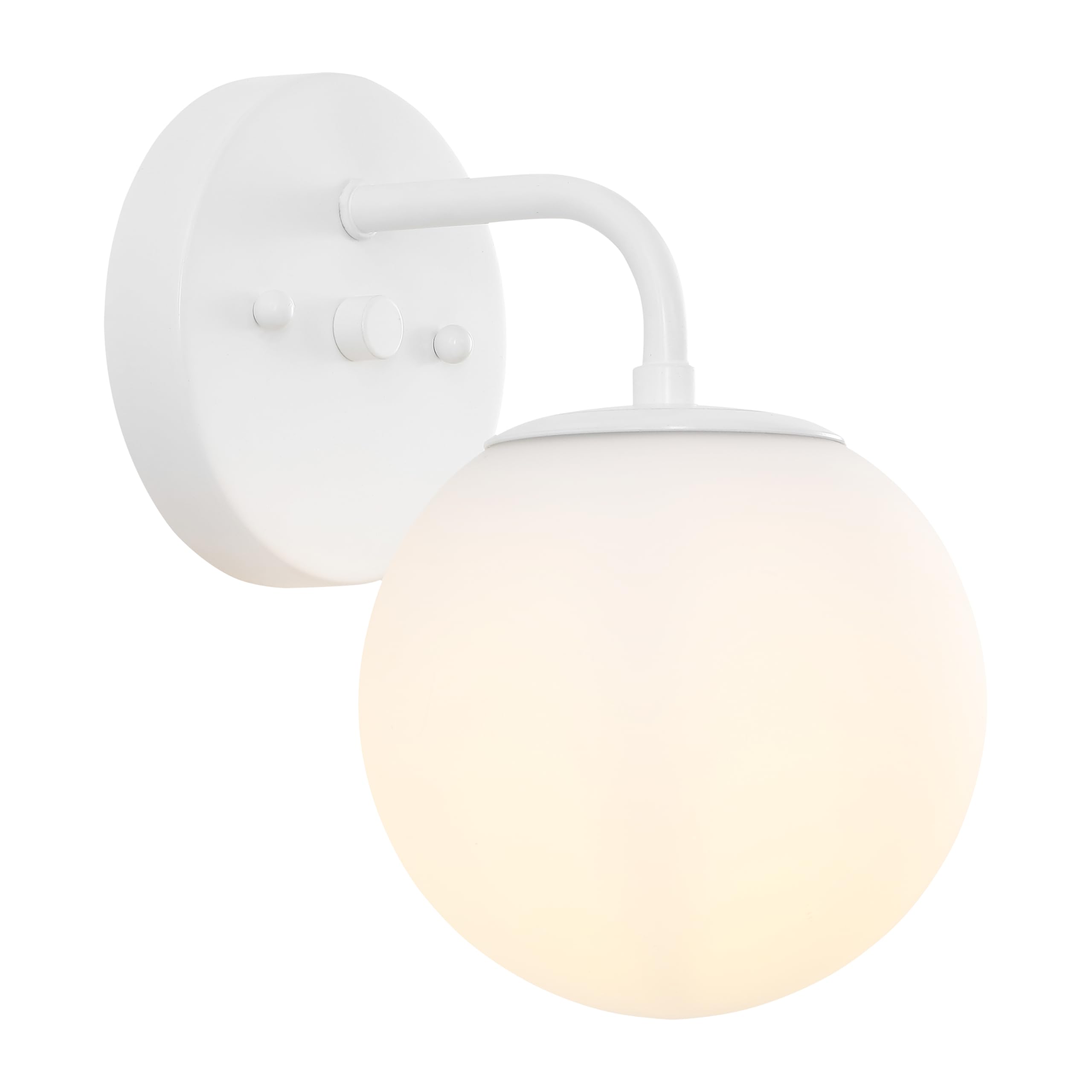 JONATHAN Y Louis Parisian Globe 5.75" Vanity 1-Light, White
