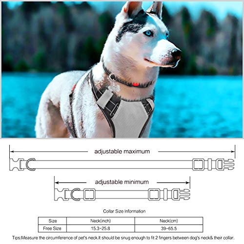 Big Dog Harness No Pull Adjustable Pet Reflective Oxford Soft Vest For Large Dogs Easy Control Harness (M, Silver) #TOP3