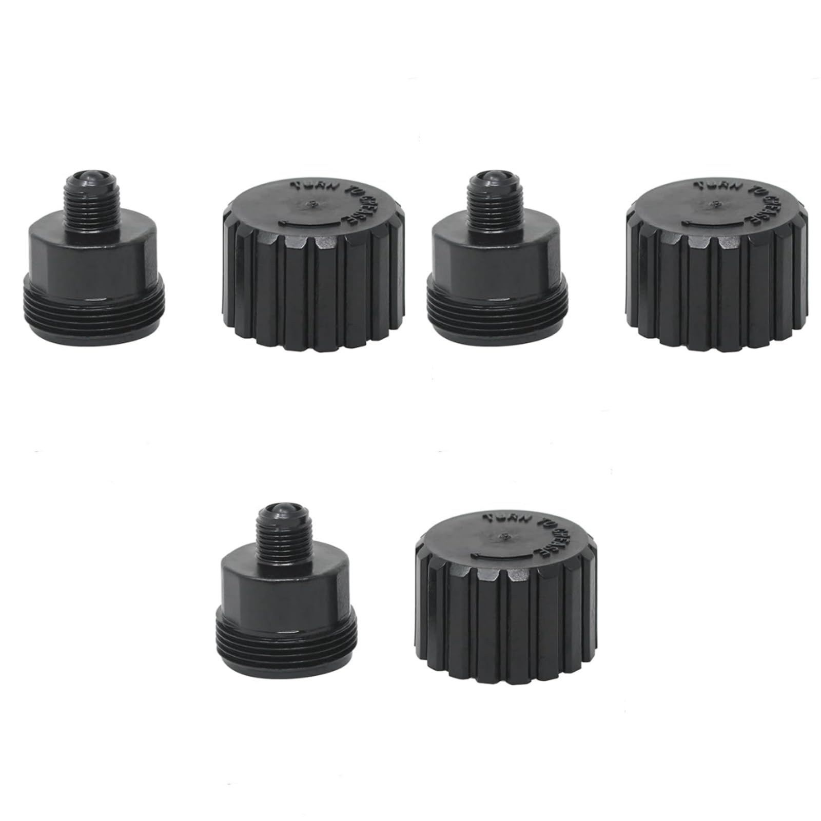 Msioytog Of 3 Spa Valves Grease Cup Kits Lubrication Cup PVC Texture Maintenance Solution for Pool Spa Equipment Maintenance Grease Replacement