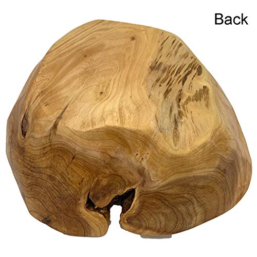 Oueeger Wood Bowl(12"-14"), Handmade Natural Root Carved Bowl, Wood Crafts Bowl Serving For Fruit, Salad, Snack #TOP2