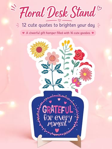Image of Doodle Magic Moments Gift Hamper for Girls | 16 Cute Goodies with Notebook, Floral Desk Stand, Stickers, Photo Frame, Magnets, Key Ring, Pen, Thoughtful Card, Notecards & Chit Pad | Ready-to-Gift Birthday Hamper | Gift Set for Teens, Best Friends & Sisters
