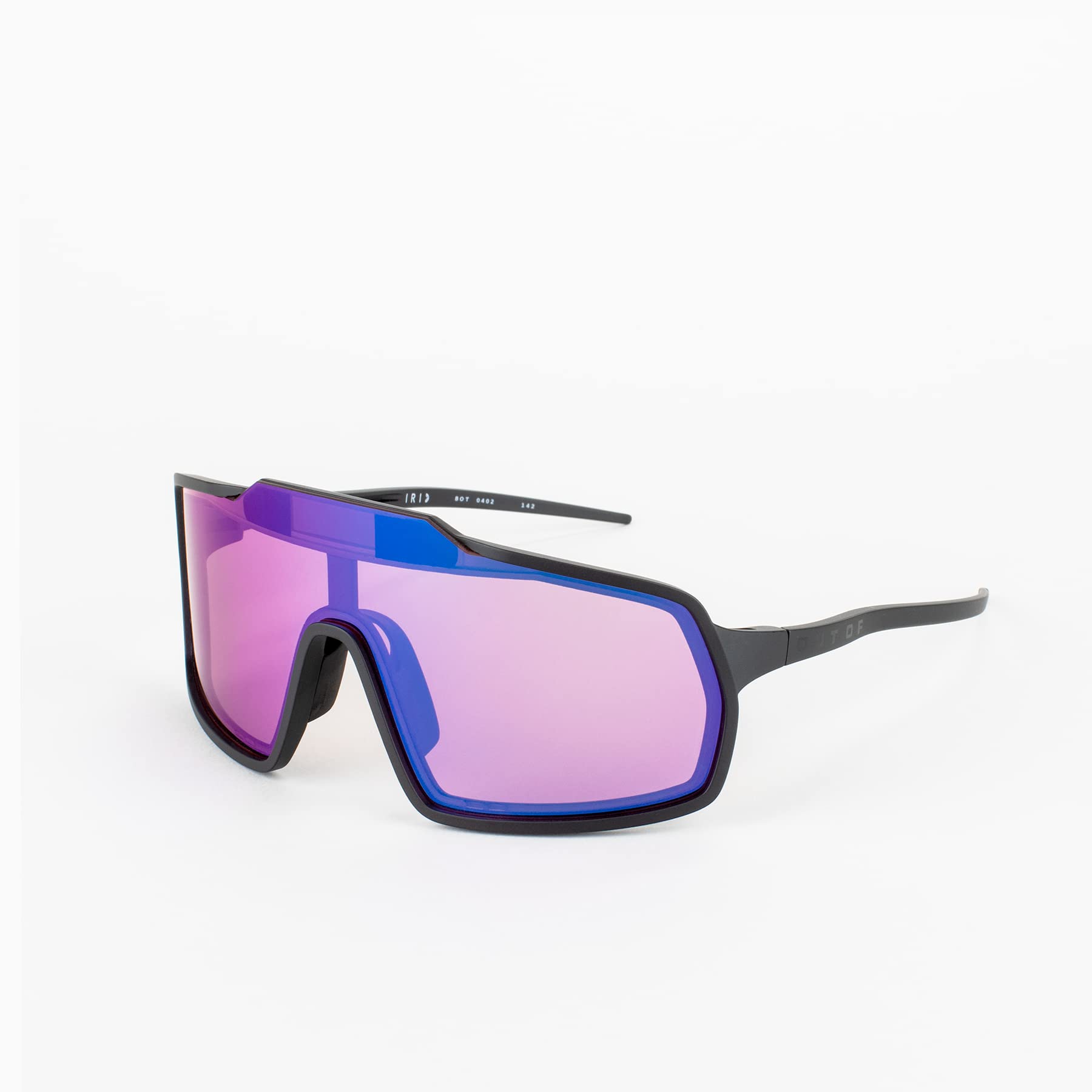 Out Of - Bot 2, occhiali da sole sportivi con lenti elettroniche IRID, Made in Italy (IRID blue)