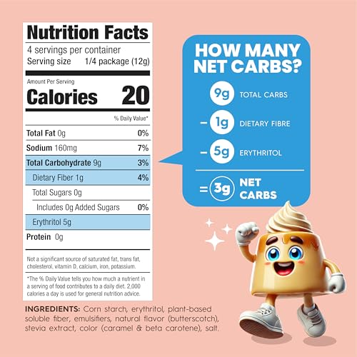 Image of Simply Desserts Butterscotch Instant Pudding, Sugar-Free, 6-Pack - Healthy Dessert, Keto Snacks, Vegan & Diabetic-Friendly, Kosher, 1.7 Oz Ea