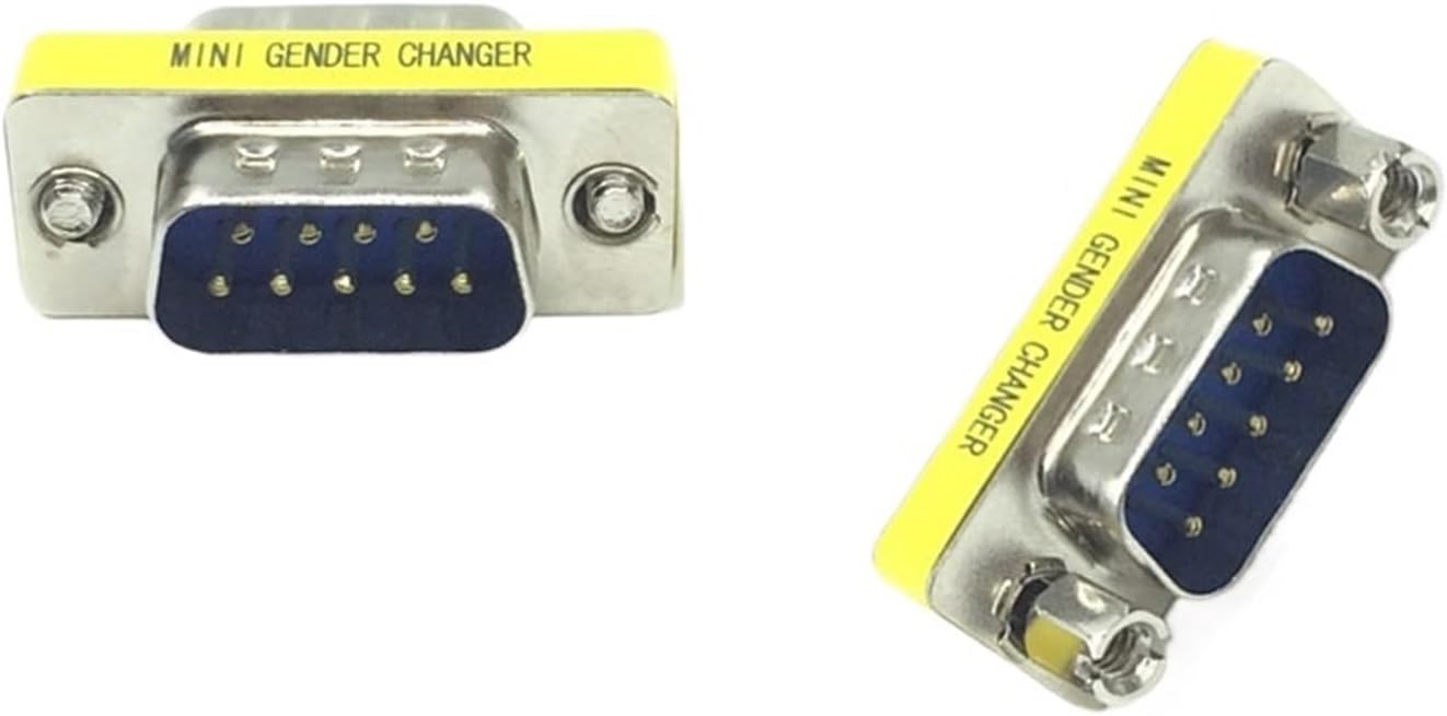 2pcs/lot 9 Pin RS-232 DB9 Male to Male Serial Cable Gender Changer Coupler Adapter