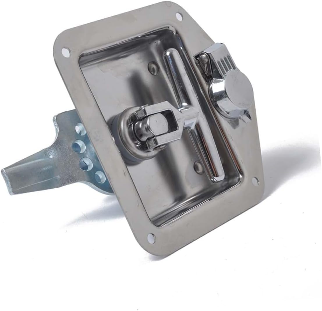 FAVOMOTO Stainless Steel Trailer Lock Box T-Shaped Handle 2 Pcs Trailer Tool Box Locks for Rv Car Accessory