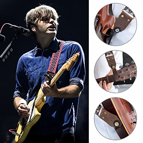 image for Nefelibata Guitar Strap,Jacquard Embroidery Cotton Guitar Straps with 