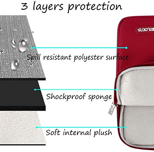 Image of MOSISO Laptop Case 15 inch, 15 inch Laptop Sleeve Compatible with MacBook Air M5 A3448 M4 A3241 M3 A3114 M2 A2941 2026-2023, Dell XPS, Polyester Vertical Computer Sleeve Bag with Pocket, Red