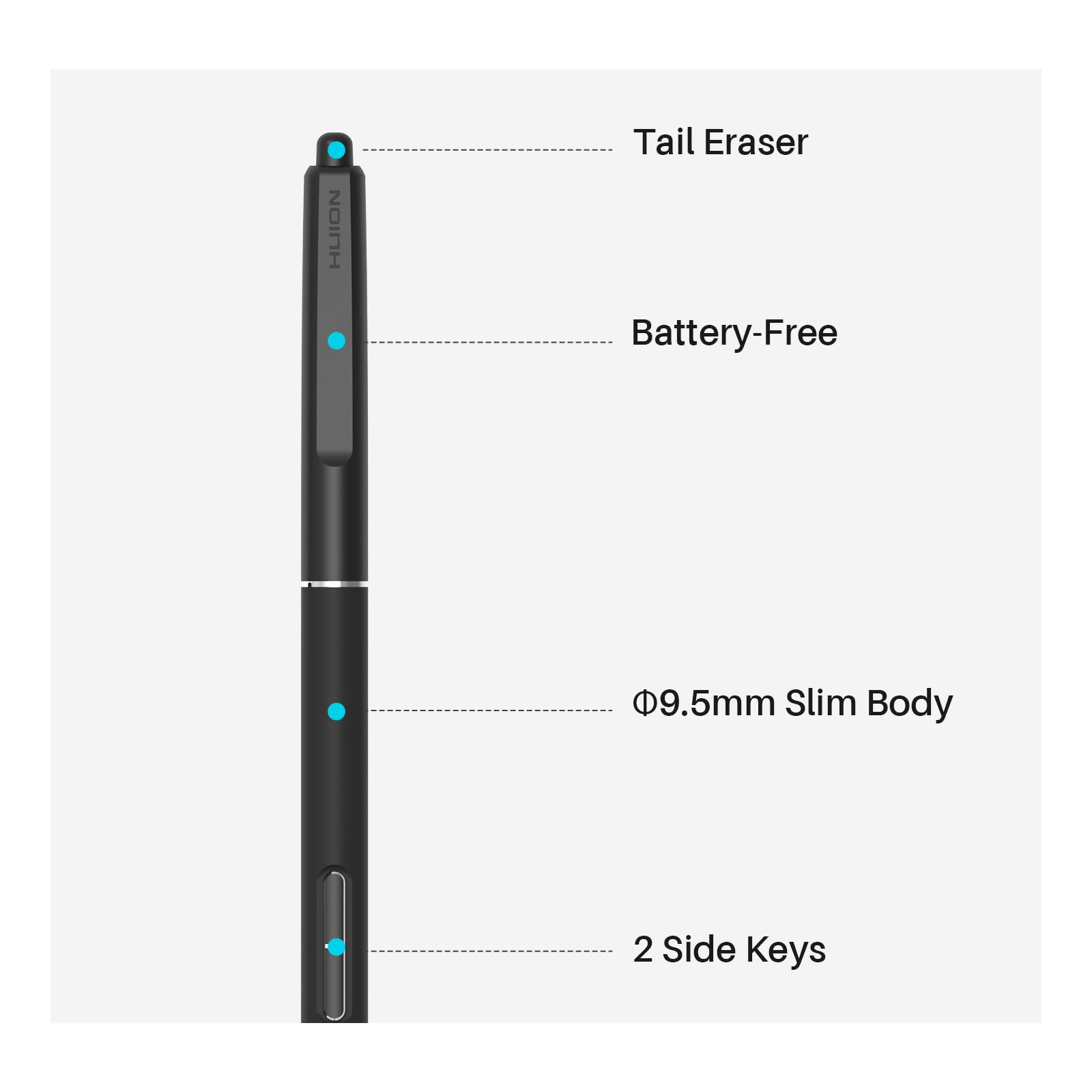 Amazon.com: HUION Slim Pen PW600S, PenTech 4.0 Battery-Free Stylus