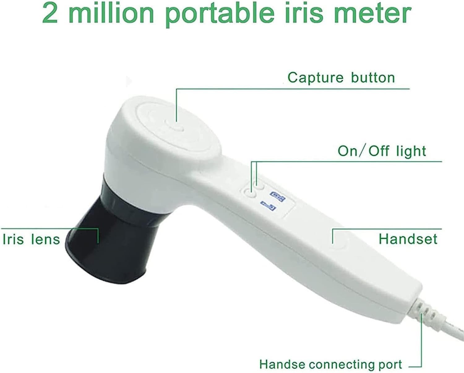 Analizator tęczówki USB Irydoskop, kamera o wysokiej rozdzielczości z obiektywem HD 30x Iris i oprogramowaniem do analizy, precyzyjna kamera irydologiczna do szczegółowego badania wzroku.